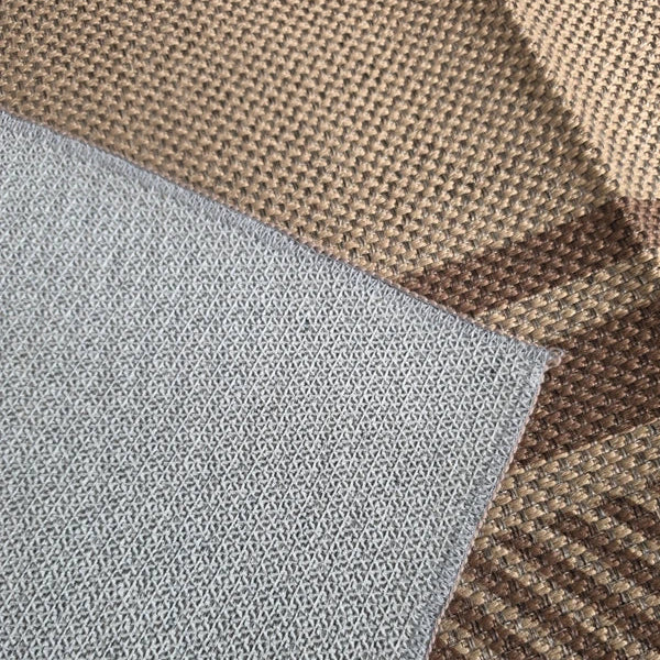 Washable Outdoor Rug 160x230cm Non-Slip Jute Look Indoor Outdoor – Brown
