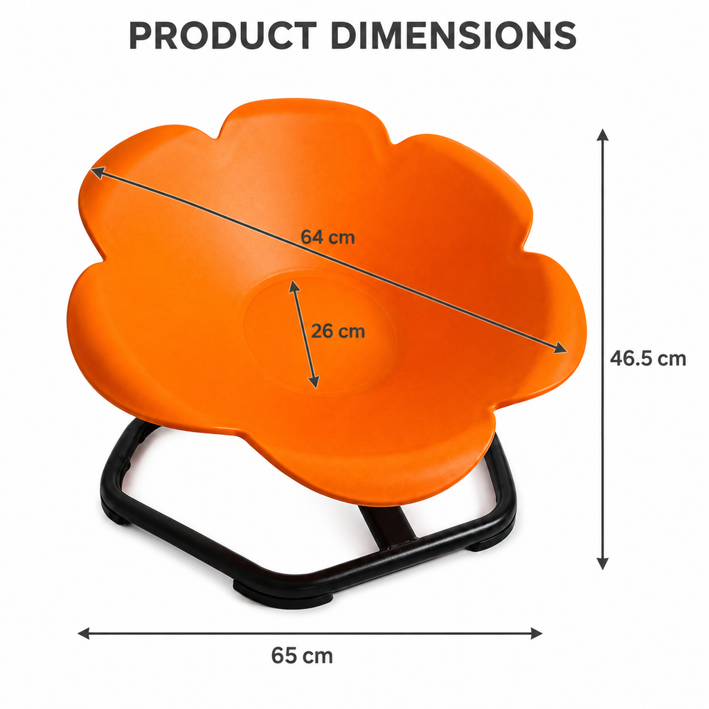 ChairKids 360° Sensory Spinning Chair – Orange Flower Seat