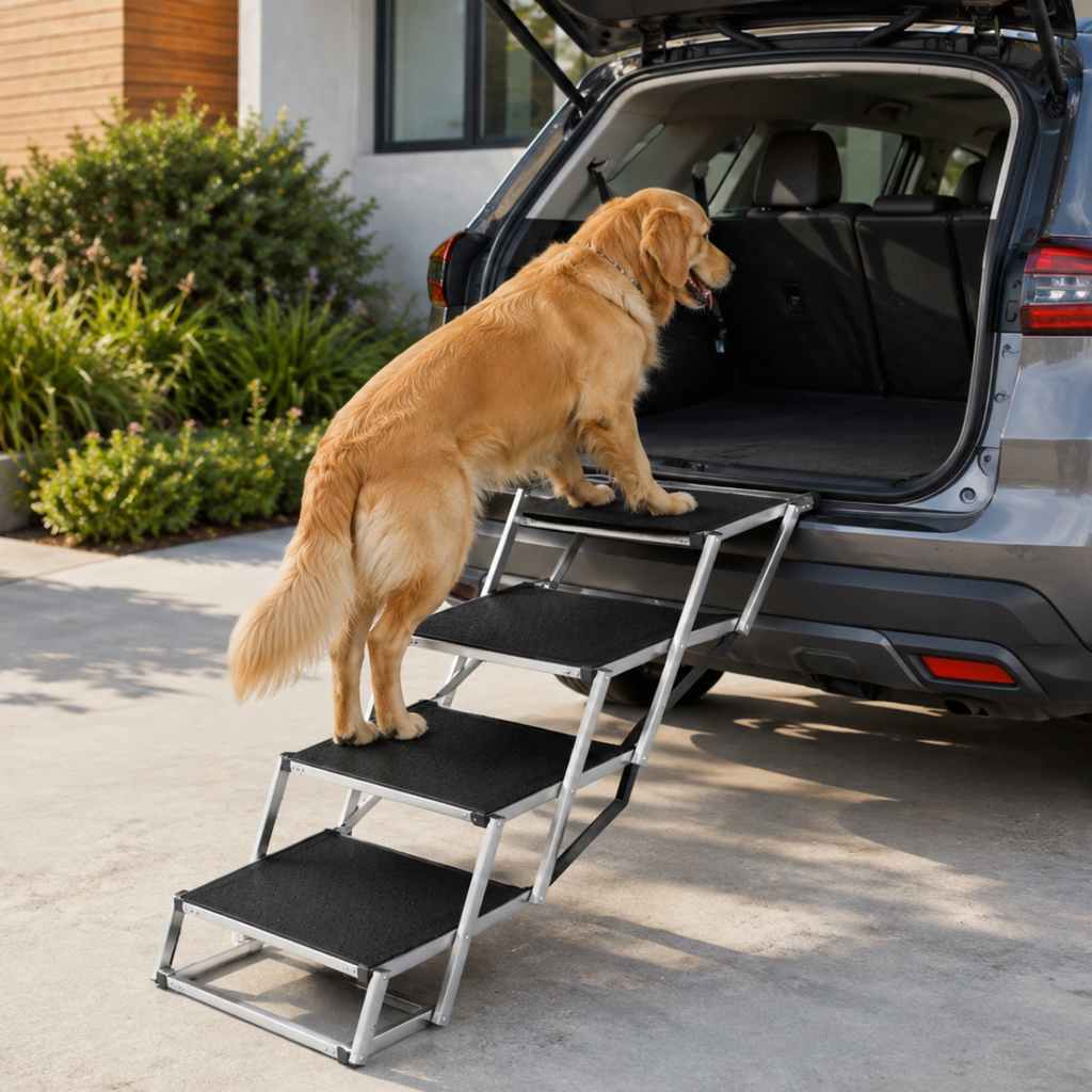 Portable Extra Wide Dog Ramp for Cars with Non-Slip Surface – 48.2cm 100kg Capacity