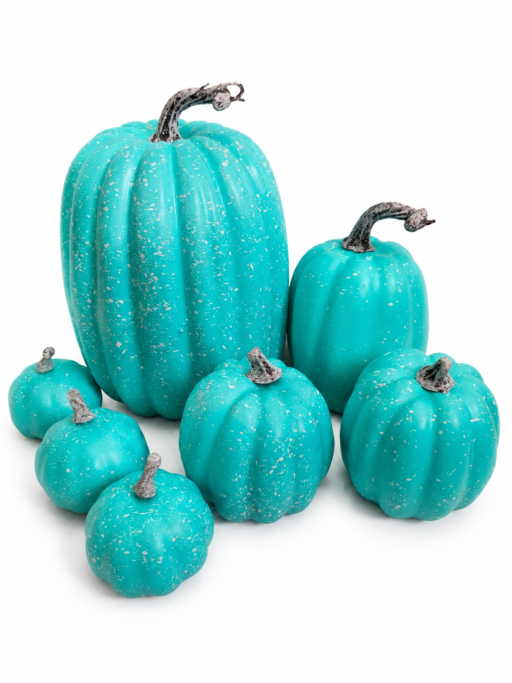 Turquoise Decorative Pumpkins – Autumn Halloween Decorations