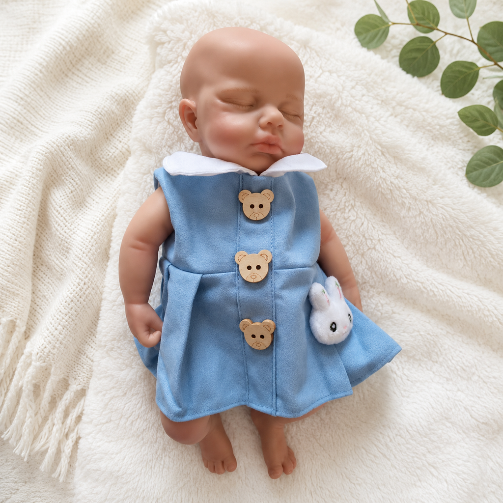 31cm Full Silicone Reborn Baby Doll – Realistic Sleeping Newborn, 1.1kg