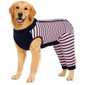 Dog Surgery Recovery Suit with Legs – Pink, Size L