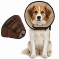 Dog Recovery Collar After Surgery Protective Neck Cone Soft, Brown L