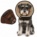 Dog Recovery Collar After Surgery Protective Neck Cone Soft, Brown M