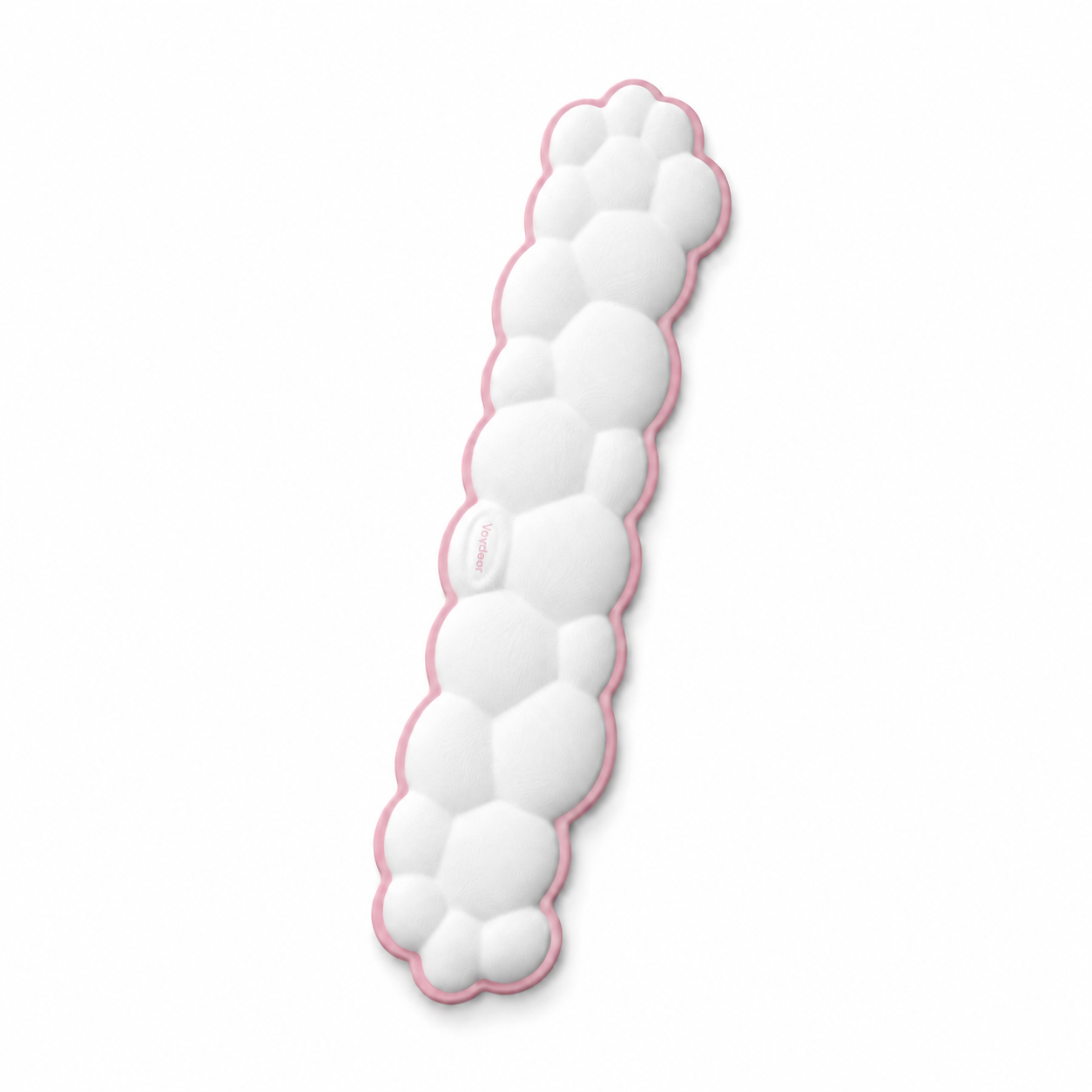 Keyboard Wrist Rest, Cloud Design, Memory Foam, White and Pink