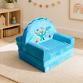 Kids Dinosaur 2-in-1 Folding Chair & Sofa Bed – Soft Velvet, 150cm