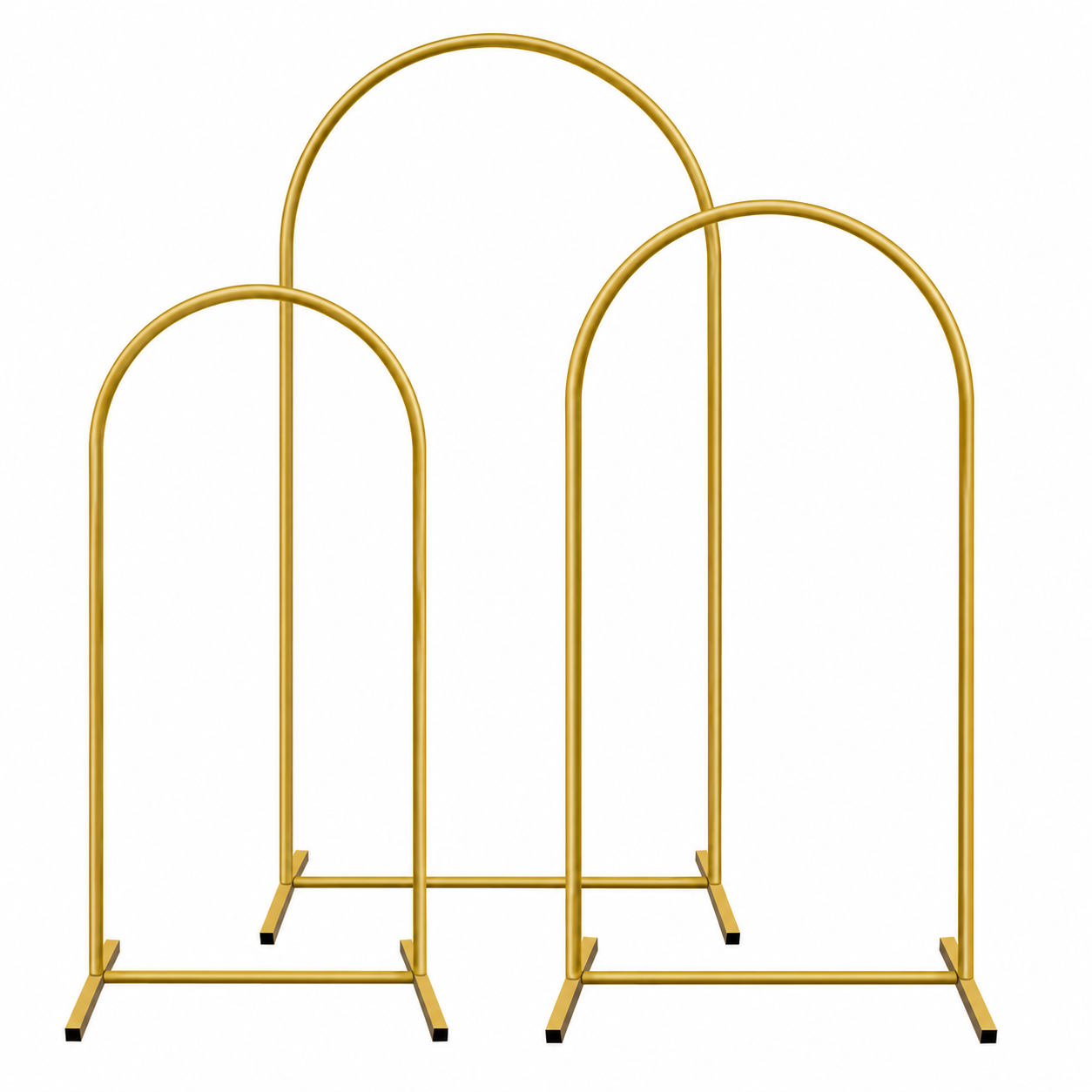 Wedding Arch Backdrop Frame Set 3 Metal Stands for Events – 3pc
