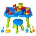 Kids Sand & Water Play Table with Stool & Accessories Outdoor Activity Toy 3+