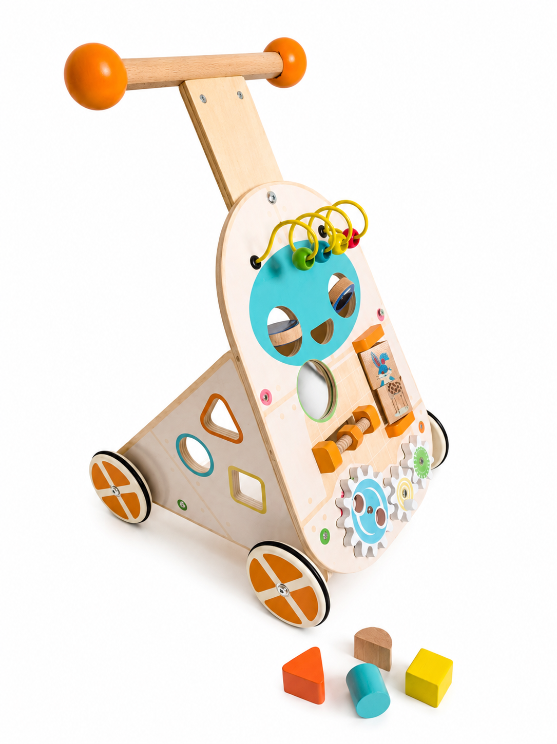 PushWooden Baby Walker & Activity Centre with Shape Sorter