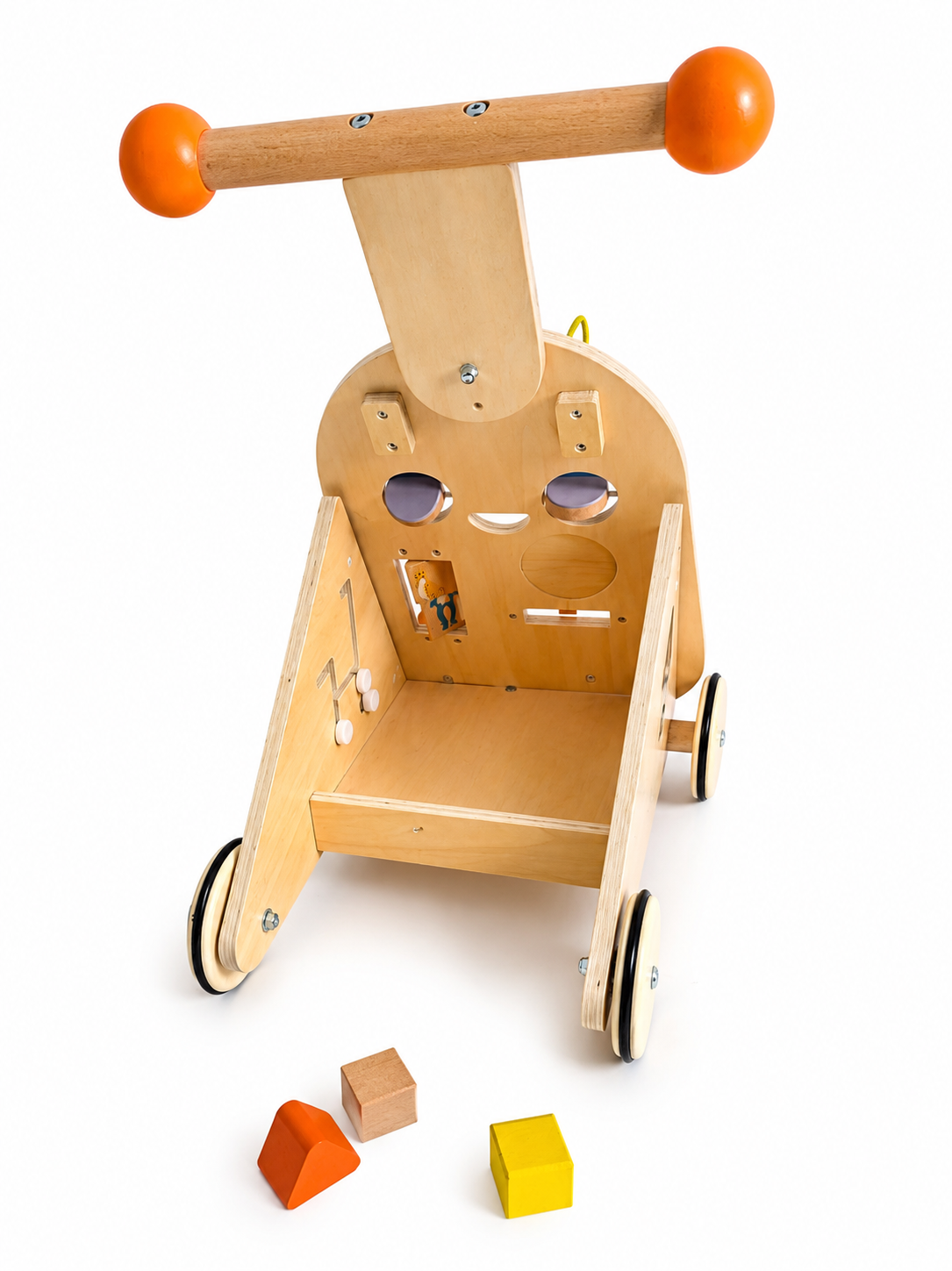 PushWooden Baby Walker & Activity Centre with Shape Sorter