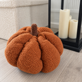 30cm Orange Sherpa Pumpkin Decoration Plush Autumn Halloween Home Décor