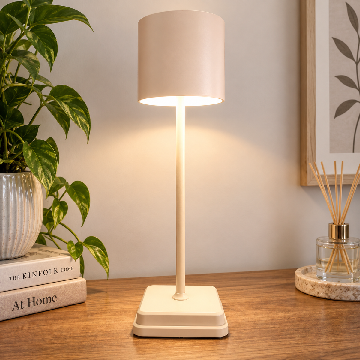 Rechargeable LED Touch Table Lamp – 3 Colour Temperatures, Dimmable, IP64 Outdoor, Sand