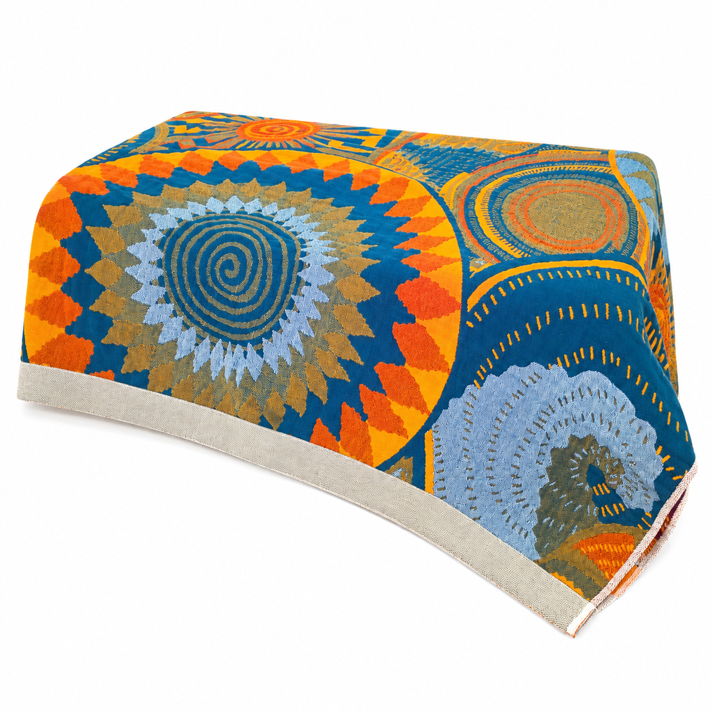 100% Cotton Boho Throw Blanket – Colourful Woven Bed & Sofa Throw 150 x 200cm