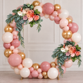 2 Piece Artificial Flower Swag Set – Rose Floral Decorations for Balloon Arch Party Wedding
