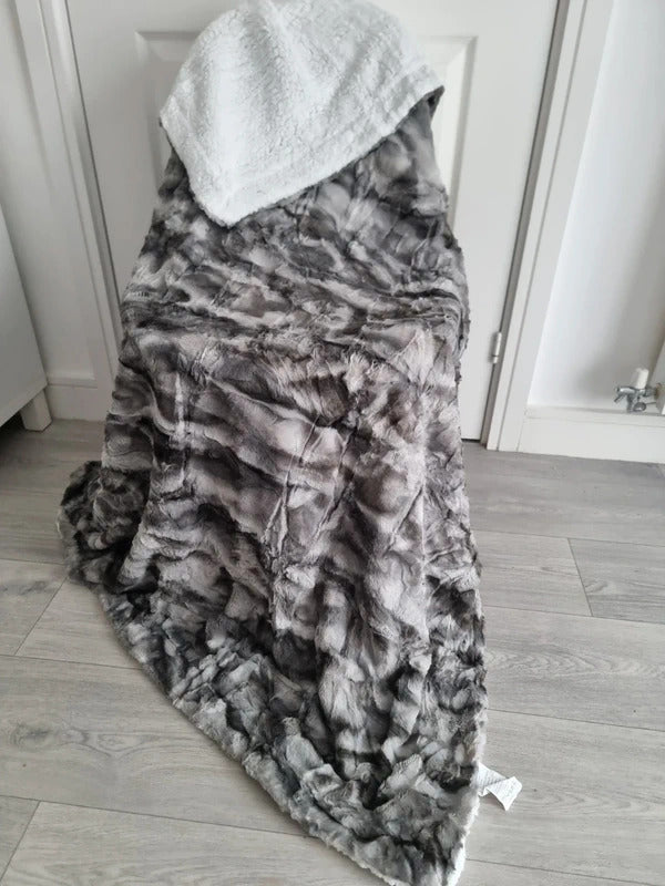 Soft Faux Fur Sherpa Fleece Throw Blanket 130x160cm Cosy Sofa Bed Throw