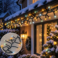 2000 LED Cluster Christmas Lights Dual Colour Warm & Cool White with Timer