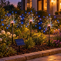 3 Pack Solar LED Firework Garden Lights  Outdoor Starburst with Remote