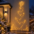 Ollny 4.2m Christmas Tree Lights with Star 166 LED Warm White Remote Timer