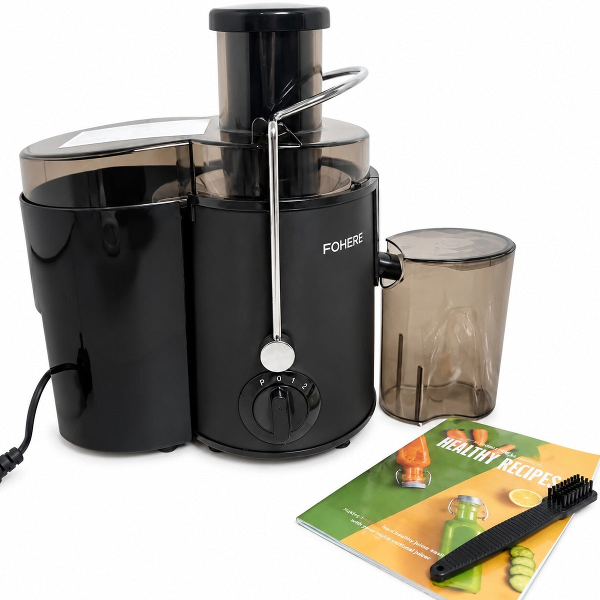 FOHERE Centrifugal Juicer Machine Fruit & Vegetable Juice Extractor 2 Speed