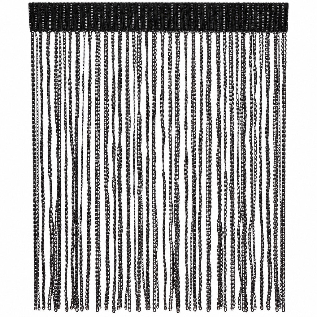 Black & Silver Shimmer String Door Curtain – 100 x 200cm