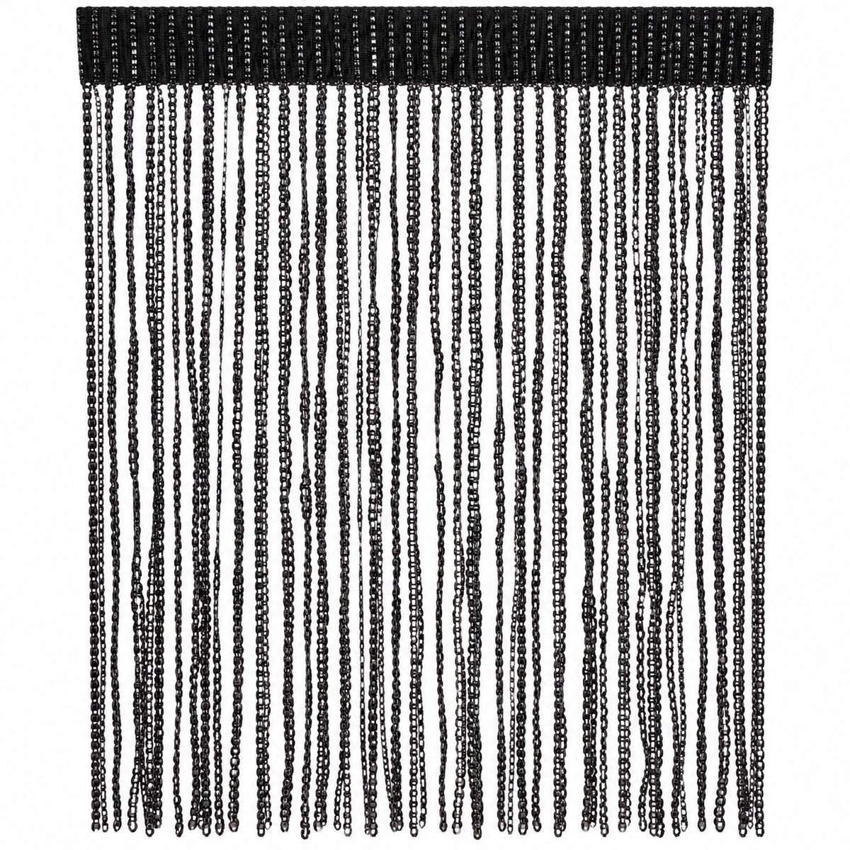 Black & Silver Shimmer String Door Curtain – 100 x 200cm