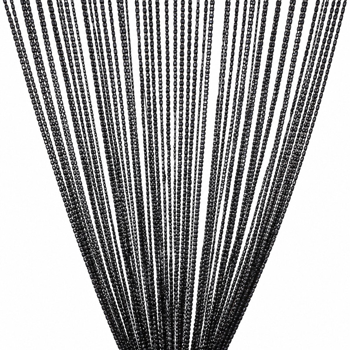 Black & Silver Shimmer String Door Curtain – 100 x 200cm