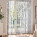 2pcs Grey Glitter String Spaghetti Door Window Curtains 100 x 200cm Each