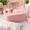 Pink Electric Baby Wipes Warmer – Wet Wipe Heater with Temperature Display