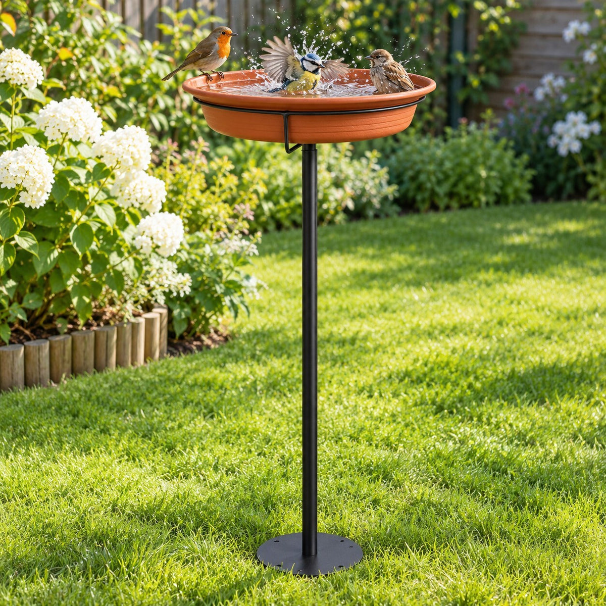 Garden Bird Bath & Feeder – Freestanding Wild Bird Feeding & Water Station
