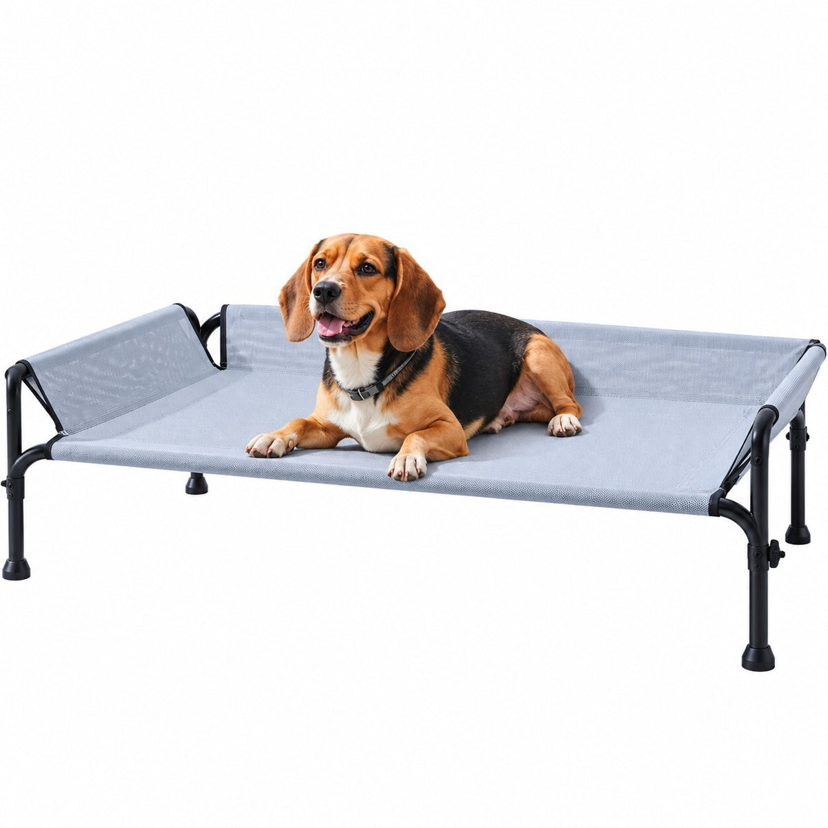 Elevated Dog Bed Raised Pet Cot with Mesh Sides – Size M 107x76x31cm