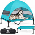 XL Elevated Dog Bed with Canopy Shade & Carry Bag – 127 x 81cm – Up to 70kg