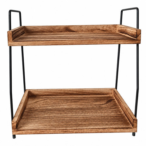 2 Tier Kitchen Countertop Shelf Rack – Coffee Station Storage Stand