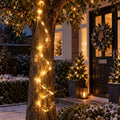 400 LED Waterfall Tree Fairy Lights 20 Strands Mains Powered Outdoor Lights