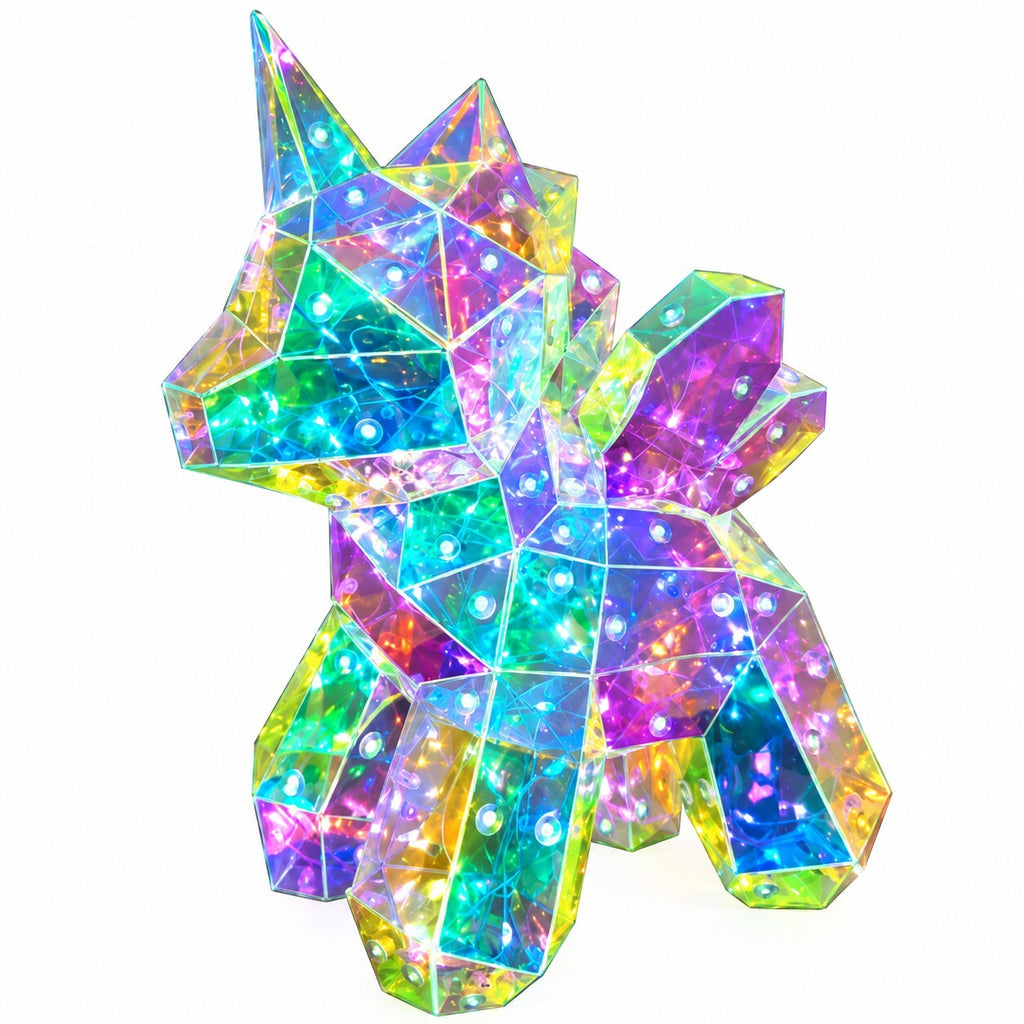 25cm LED Unicorn Light Multicolour Iridescent USB Powered Decorative Lamp