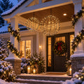 Set of 2 LED Hanging Christmas Light Balls – 30cm & 34cm – Warm White