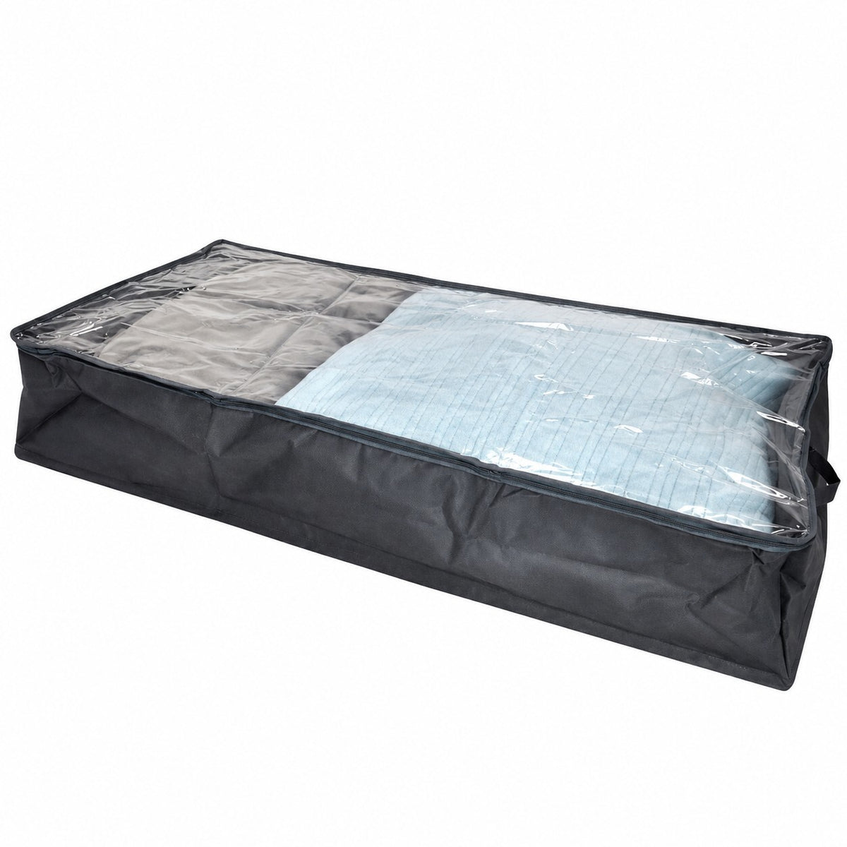 4 Pack Underbed Storage Bags Grey Zip Organisers 100 x 50 x 17 cm