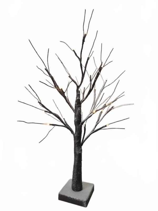 2ft Light Up Snowy Twig Tree – Warm White LED Lights