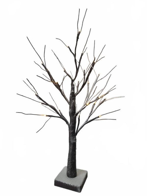 2ft Light Up Snowy Twig Tree – Warm White LED Lights