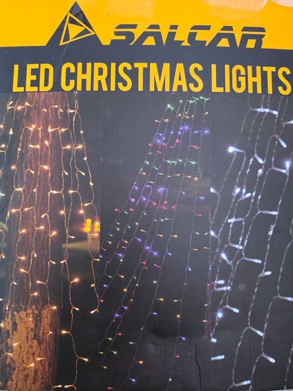 Outdoor Christmas Tree Lights 3.5m x 9 Strands – 350 LEDs 30cm Star Topper 8 Modes